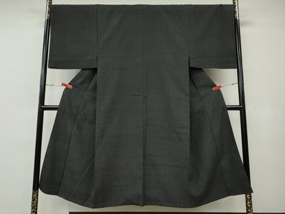 平和屋着物●男性　本塩沢　十字絣　正絹　逸品　CABG5579ut