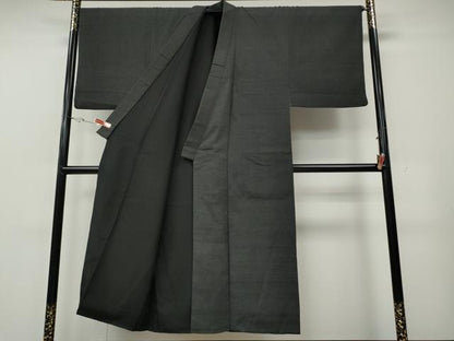 平和屋着物●男性　本塩沢　十字絣　正絹　逸品　CABG5579ut