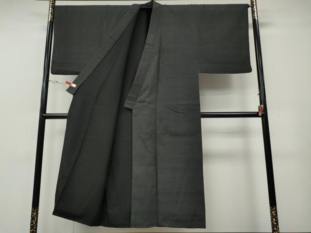 平和屋着物●男性　本塩沢　十字絣　正絹　逸品　CABG5579ut