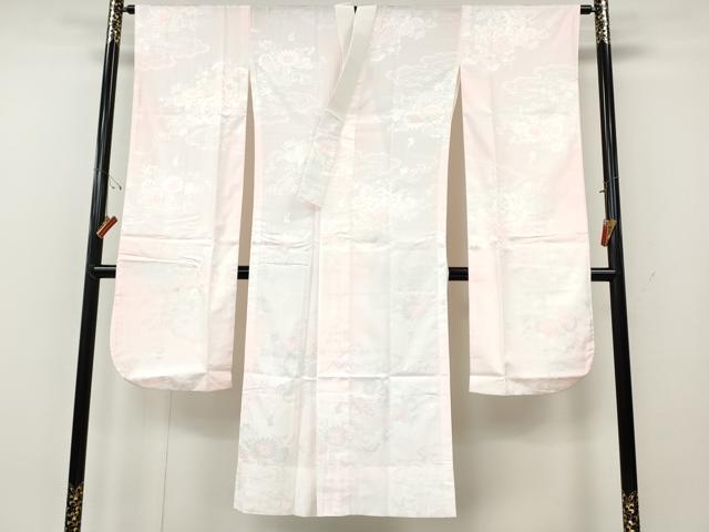 平和屋着物●振袖用長襦袢　無双仕立て　雲重ね花車地紋　暈し染め　洗える着物　CABG5584ut
