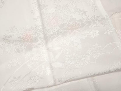 平和屋着物●振袖用長襦袢　無双仕立て　雲重ね花車地紋　暈し染め　洗える着物　CABG5584ut