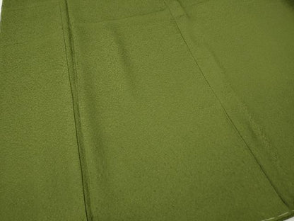 平和屋着物●上質な色無地　霞地紋　青丹色　鈴乃屋扱い　正絹　逸品　未使用　CABG5600ut