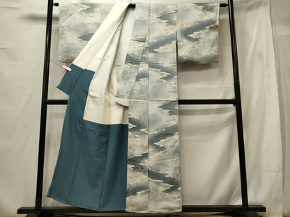 平和屋着物■上質な小紋　草木文　暈し染め　正絹　逸品　CABG5602oy