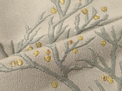 平和屋着物■訪問着　刺繍　枝花文　暈し染め　金糸　正絹　逸品　CABG5604oy