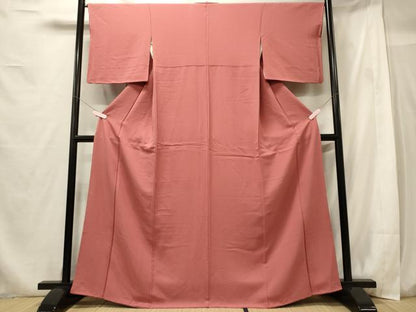 平和屋着物■上質な色無地　薄紅色　正絹　逸品　CABG5606oy