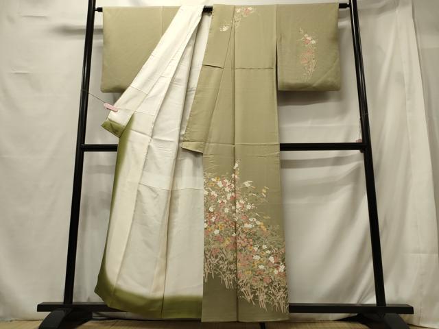 平和屋着物■訪問着 草花文 暈し染め 金彩 正絹 逸品 CABG5607oy