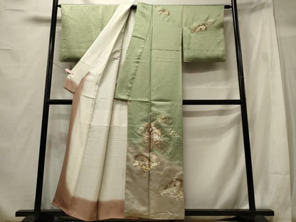 平和屋着物■訪問着 立波御所車花文 暈し染め 金彩 正絹 逸品 CABG5612oy