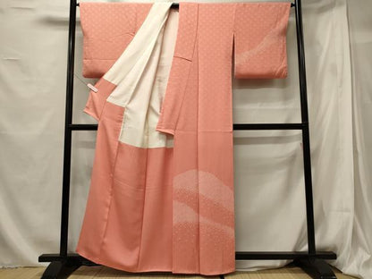 平和屋着物■訪問着 絞り 青海波地紋 正絹 逸品 CABG5617oy