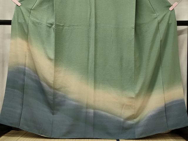 平和屋着物■色留訪問着　霞文　暈し染め　正絹　逸品　CABG5622oy