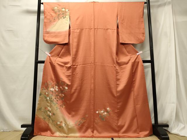 平和屋着物■訪問着　菊　暈し染め　金彩　正絹　逸品　CABG5623oy