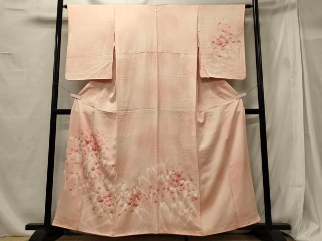 平和屋着物■訪問着 刺繍 舞花文 暈し染め 正絹 逸品 CABG5625oy