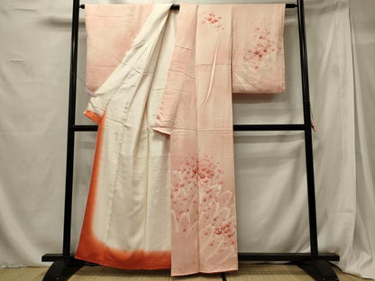 平和屋着物■訪問着 刺繍 舞花文 暈し染め 正絹 逸品 CABG5625oy