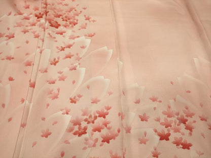 平和屋着物■訪問着 刺繍 舞花文 暈し染め 正絹 逸品 CABG5625oy