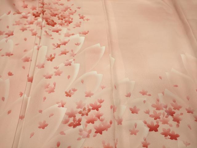 平和屋着物■訪問着 刺繍 舞花文 暈し染め 正絹 逸品 CABG5625oy