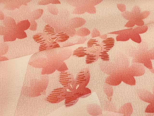 平和屋着物■訪問着 刺繍 舞花文 暈し染め 正絹 逸品 CABG5625oy