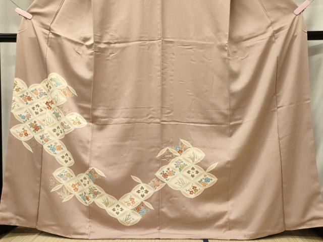 平和屋着物■訪問着 七宝草花文 正絹 逸品 CABG5629oy