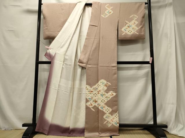 平和屋着物■訪問着 七宝草花文 正絹 逸品 CABG5629oy