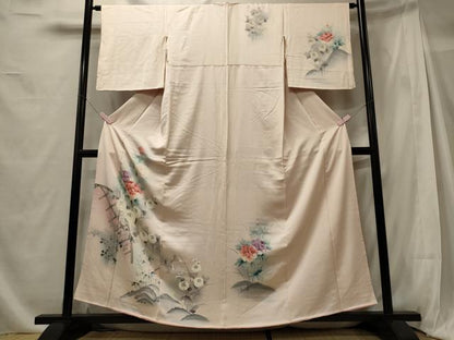 平和屋着物■訪問着 手描き 籬草花文 暈し染め 正絹 逸品 CABG5631oy