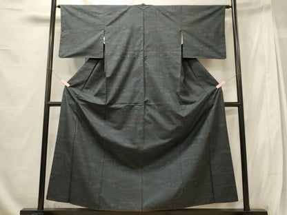 平和屋着物■本場大島紬　7マルキ　横段桧垣文　正絹　逸品　CABG5635oy
