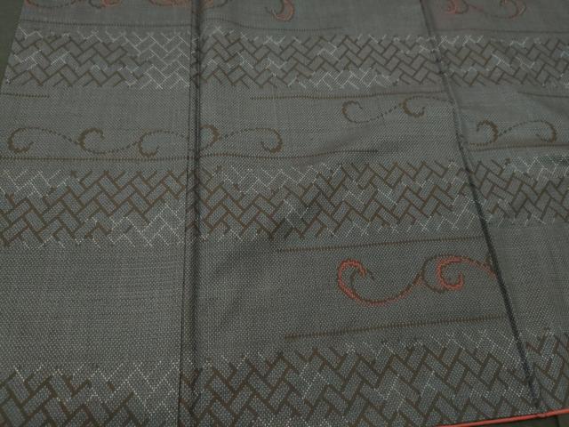 平和屋着物■本場大島紬　7マルキ　横段桧垣文　正絹　逸品　CABG5635oy