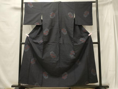 平和屋着物■上質な紬 80亀甲 亀甲重ね 正絹 逸品 CABG5651oy