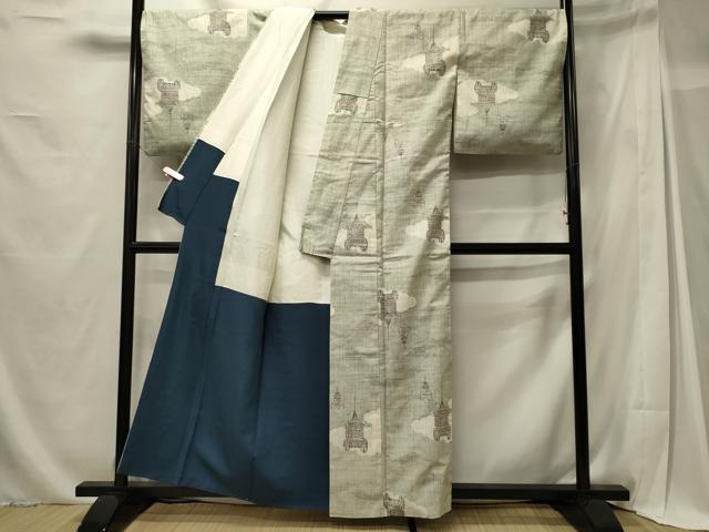 平和屋着物■上質な紬 鉾 正絹 逸品 CABG5653oy