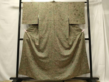 平和屋着物■上質な小紋　唐草文　正絹　逸品　CABG5654oy