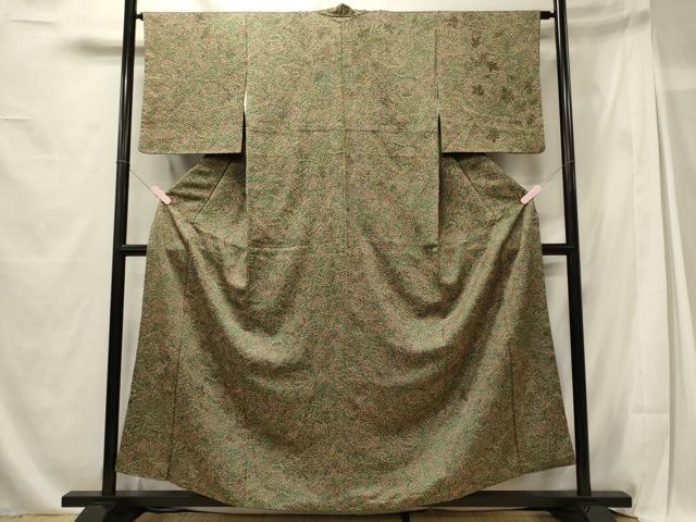 平和屋着物■上質な小紋　唐草文　正絹　逸品　CABG5654oy