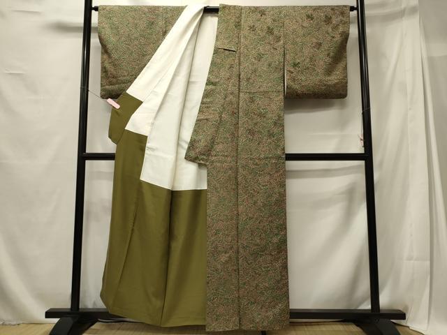 平和屋着物■上質な小紋　唐草文　正絹　逸品　CABG5654oy