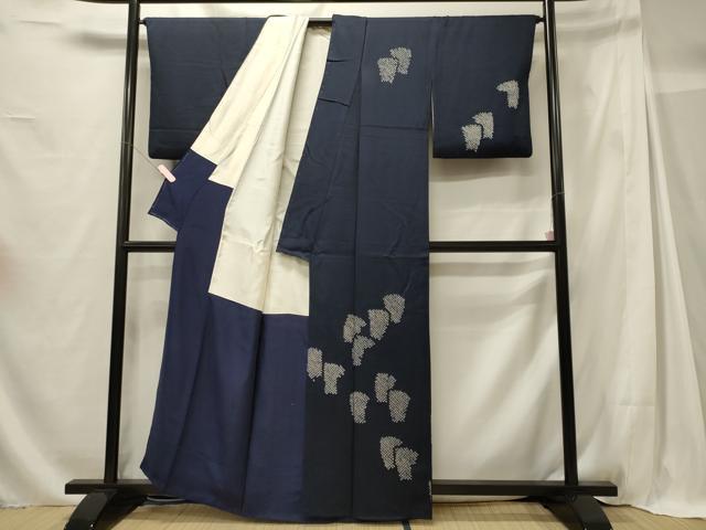 平和屋着物■訪問着 絞り 幾何学文様 正絹 逸品 CABG5662oy