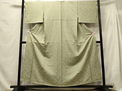 平和屋着物■上質な小紋 枝葉文 正絹 逸品 未使用 CABG5668oy