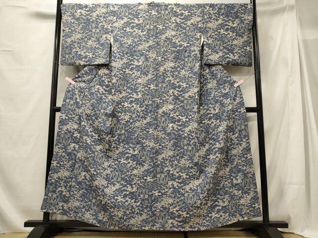 平和屋着物■上質な小紋 渡橋草花松文 正絹 逸品 CABG5674oy