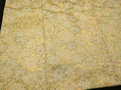平和屋着物■上質な小紋　楓文　正絹　逸品　未使用　CABG5679oy