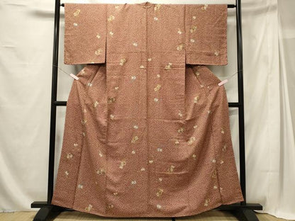 平和屋着物■上質な小紋 鼓 金彩 正絹 逸品 未使用 CABG5683oy