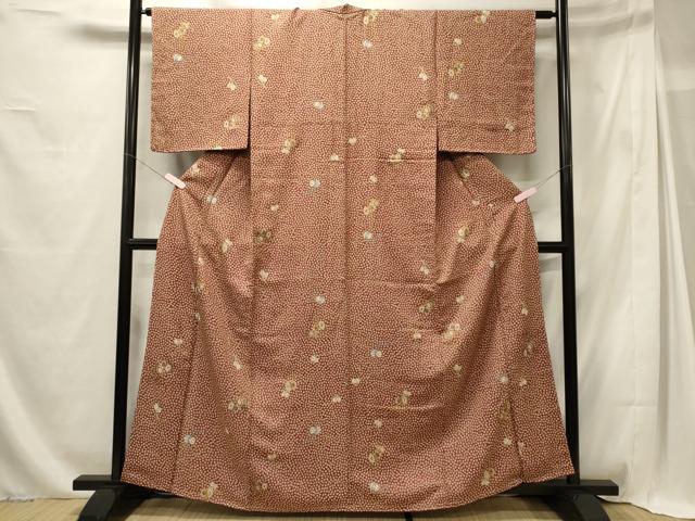 平和屋着物■上質な小紋 鼓 金彩 正絹 逸品 未使用 CABG5683oy