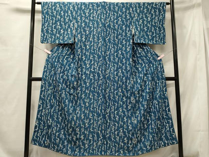 平和屋着物■上質な小紋　ろうけつ染め　幾何学文様　正絹　逸品　CABG5684oy