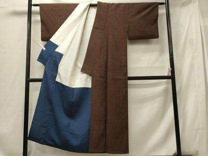 平和屋着物■本塩沢　110亀甲　唐草文　正絹　逸品　CABG5687oy