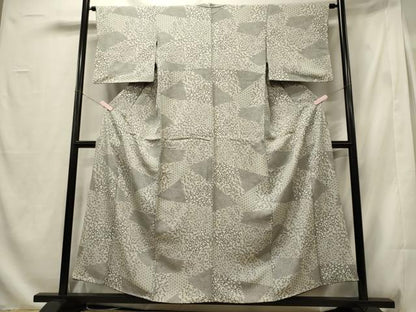 平和屋着物■本場染大島紬　切り嵌め吉祥花文　正絹　逸品　CABG5692oy