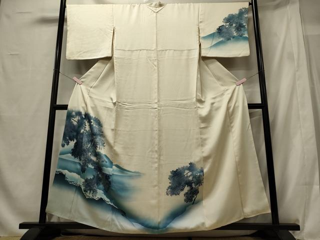 平和屋着物■訪問着 遠山草木文 暈し染め 正絹 逸品 CABG5709oy