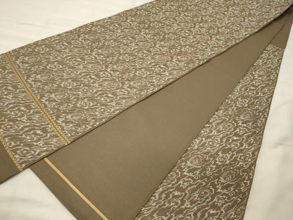 平和屋着物◎六通柄 京本袋帯 波文 金糸 正絹 逸品 CABG5748oy