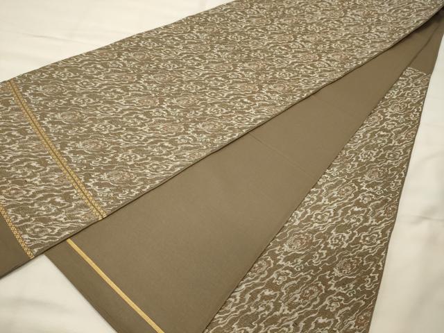 平和屋着物◎六通柄 京本袋帯 波文 金糸 正絹 逸品 CABG5748oy