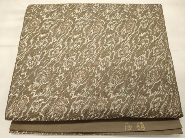 平和屋着物◎六通柄 京本袋帯 波文 金糸 正絹 逸品 CABG5748oy