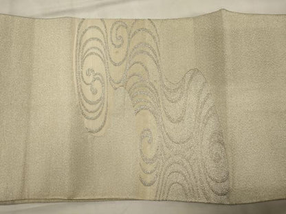 平和屋着物◎太鼓柄袋帯 綴れ 流水文 銀糸 正絹 逸品 CABG5778oy