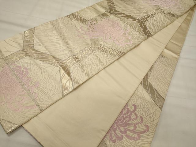 平和屋着物◎六通柄袋帯 唐織 乱菊 金銀糸 正絹 逸品 CABG5788oy