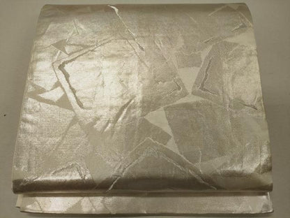 平和屋着物◎六通柄袋帯　色紙文　銀糸　正絹　逸品　CABG5801oy