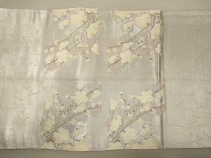 平和屋着物◎六通柄袋帯　枝梅文　正絹　逸品　CABG5816oy