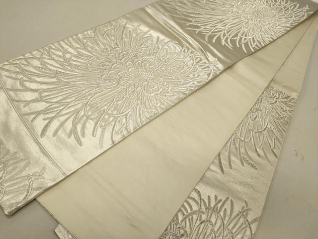 平和屋着物◎西陣　六通柄袋帯　乱菊　銀糸　正絹　逸品　CABG5822oy
