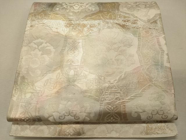 平和屋着物◎六通柄袋帯　花丸文　正絹　逸品　CABG5828oy