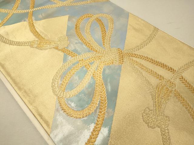 平和屋着物◎六通柄袋帯 組み紐 金糸 正絹 逸品 CABG5851oy