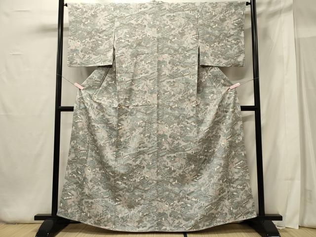 平和屋着物■上質な小紋 人物風景文 正絹 逸品 CABG5876oy